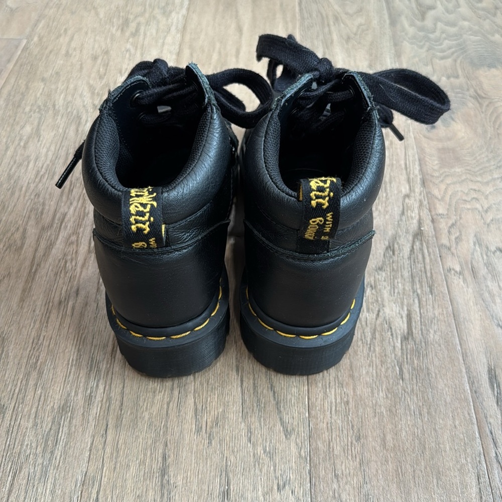 Dr. Martens Black Leather Moto Boots - Picture 7 of 9